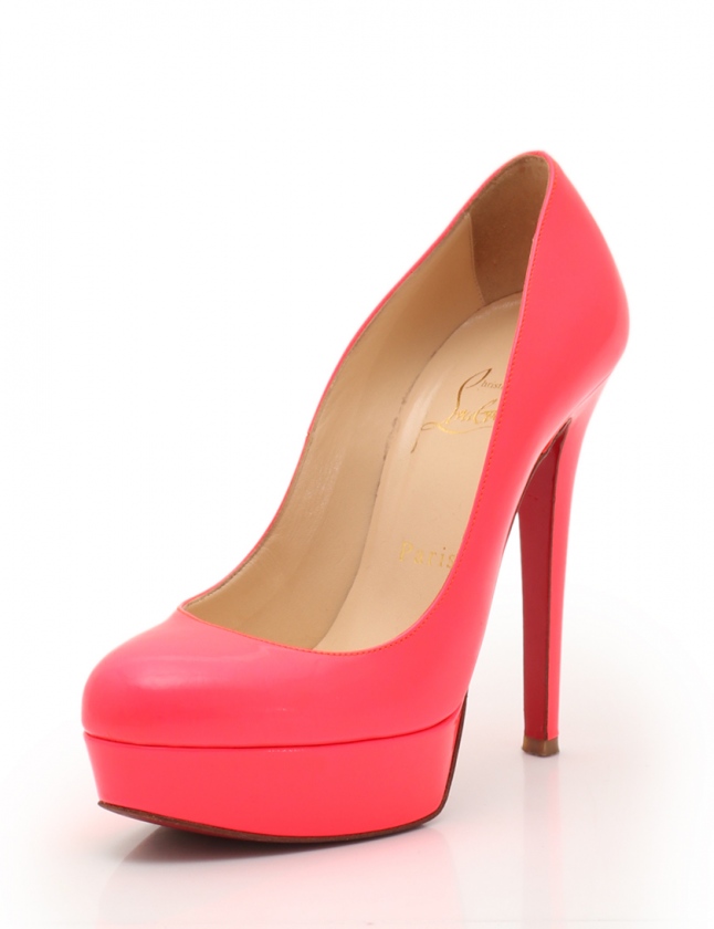 クリスチャンルブタン Christian louboutin パンプス ヒール ピンク 35.5 シューズ 22.5cm エナメルレザー レディース